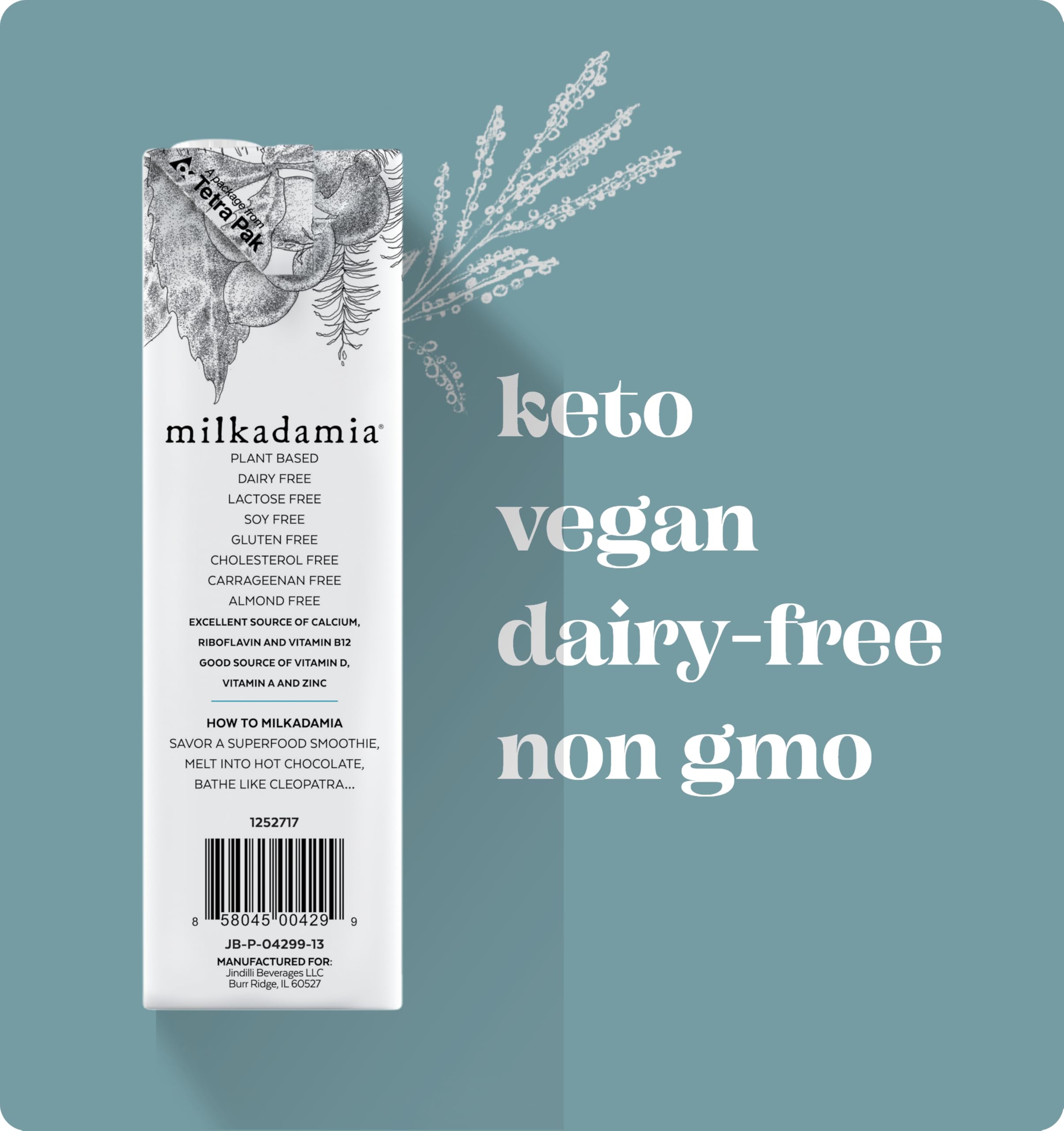 milkadamia detalle de textura cremosa ideal para bebidas