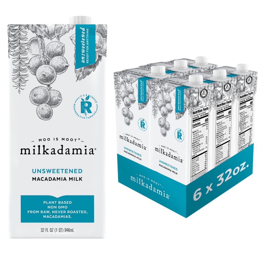 milkadamia frente del envase mostrando etiqueta y formato pack