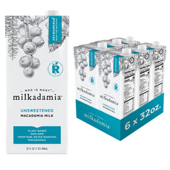 milkadamia frente del envase mostrando etiqueta y formato pack