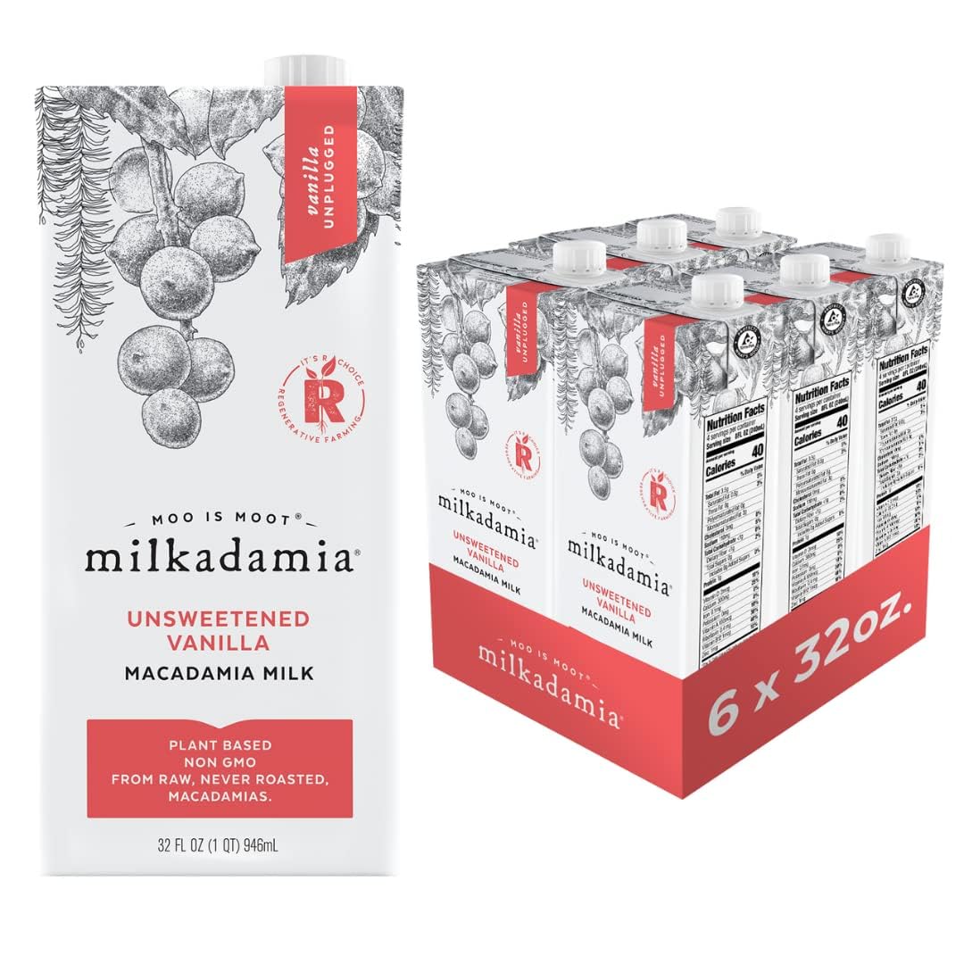 Milkadamia envase frontal 946 ml mostrando marca y diseño atractivo