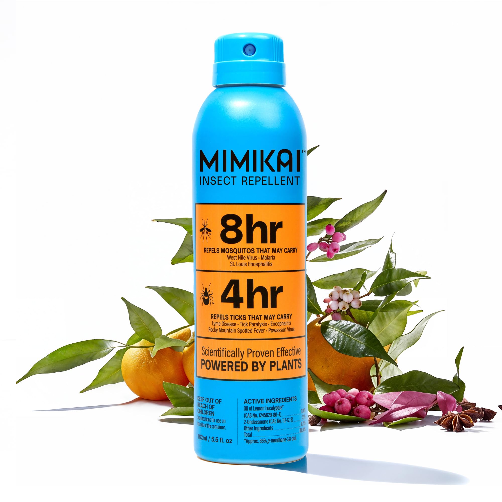 Mimikai frasco frontal mostrando diseño y tamaño, protección natural cómoda