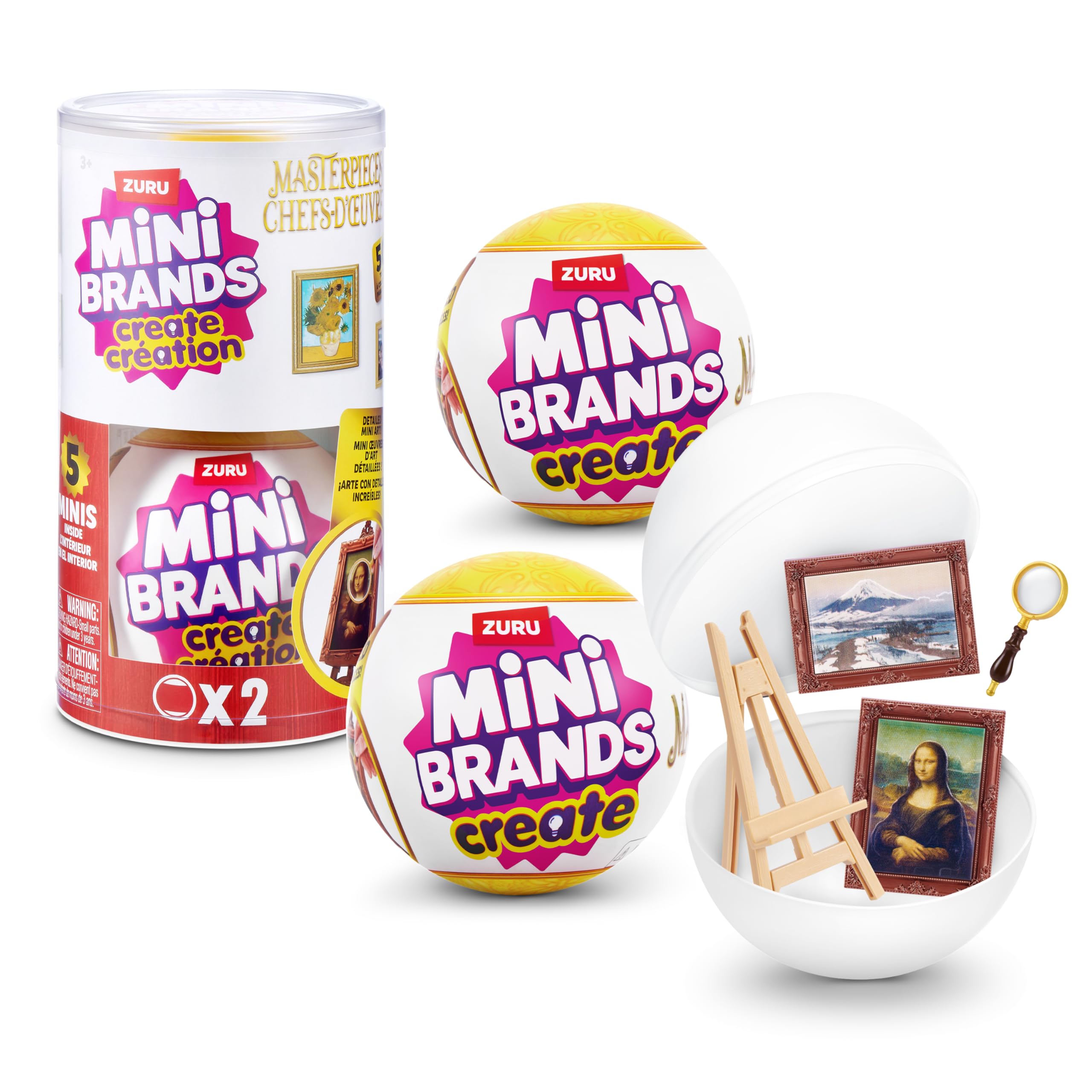 Mini Brands vista frontal del empaque mostrando cápsulas y marca, perfecto para regalo