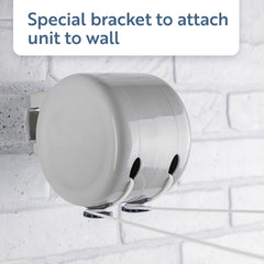 Minky retractable casing closeup highlighting weather protection benefit