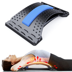 MINOLL vista frontal del estirador lumbar mostrando el diseño ergonómico y soporte