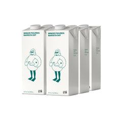 Minor Figures caja frontal del envase 32oz mostrando el diseño y beneficio de espuma estable