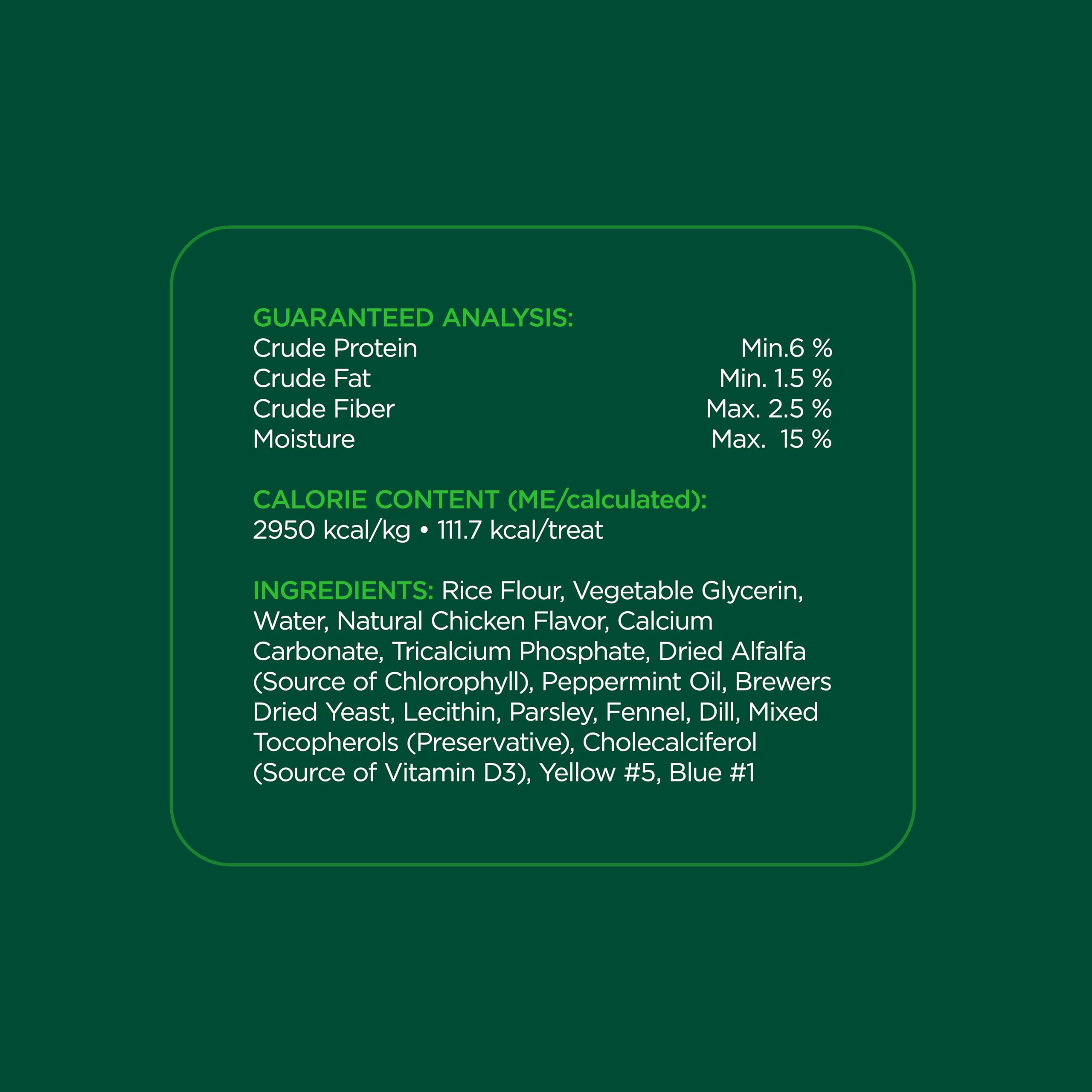Minties etiqueta con indicación veterinaria y origen Made in USA