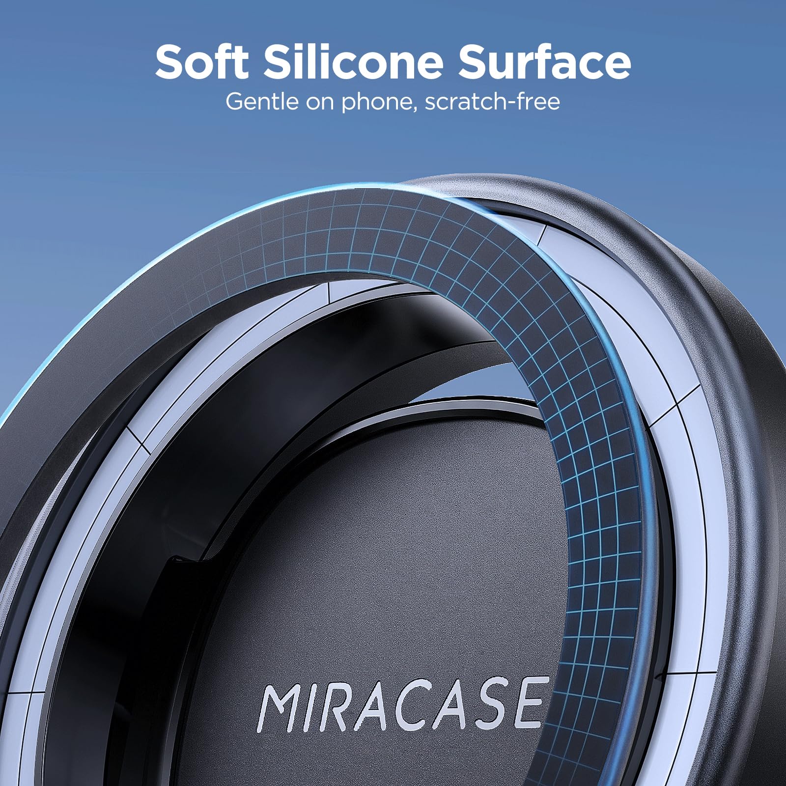 Miracase superficie de silicona que protege la parte trasera del teléfono