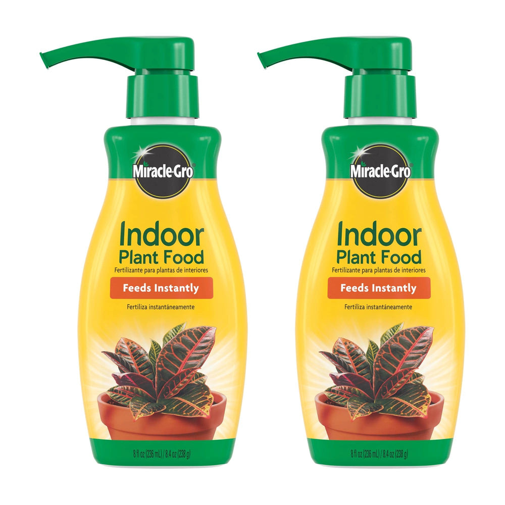 Miracle-Gro botella frontal mostrando formato 8 oz y aplicación práctica