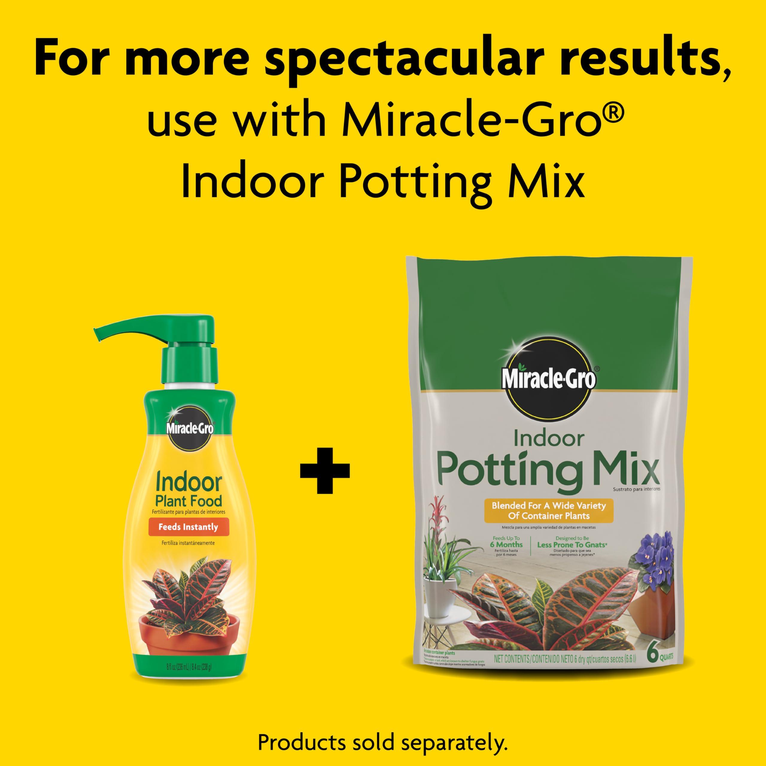 Miracle-Gro mano vertiendo alimento en la tierra, control y limpieza