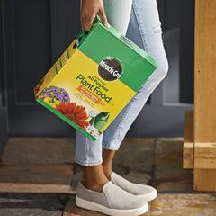 Miracle-Gro being mixed in a watering can for fast feeding
