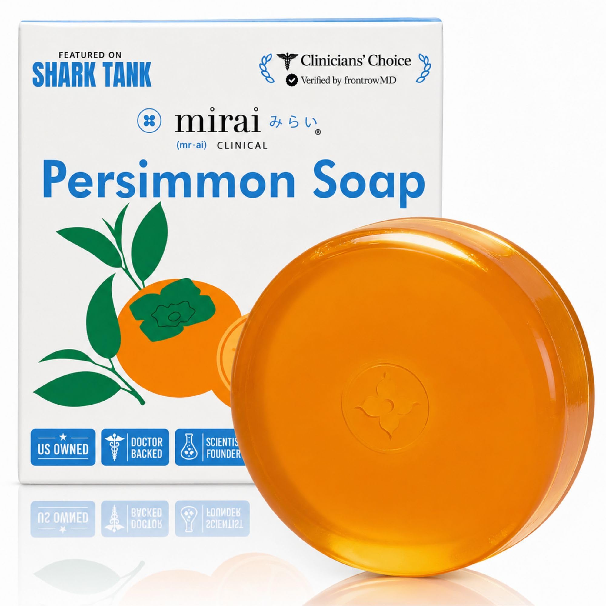 Mirai frente del empaque mostrando la barra y beneficio de neutralizar olores