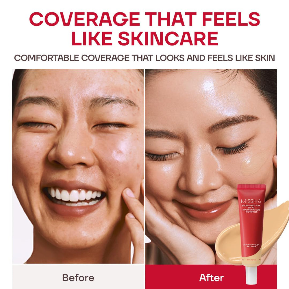 MISSHA etiqueta SPF 42 PA+++ destacando protección diaria efectiva