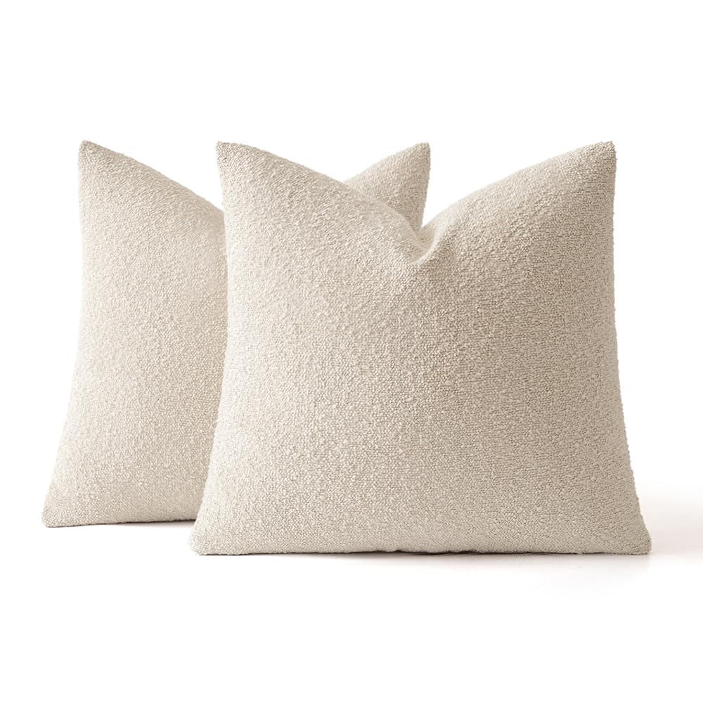 MIULEE cojín bouclé en habitación que mejora la estética