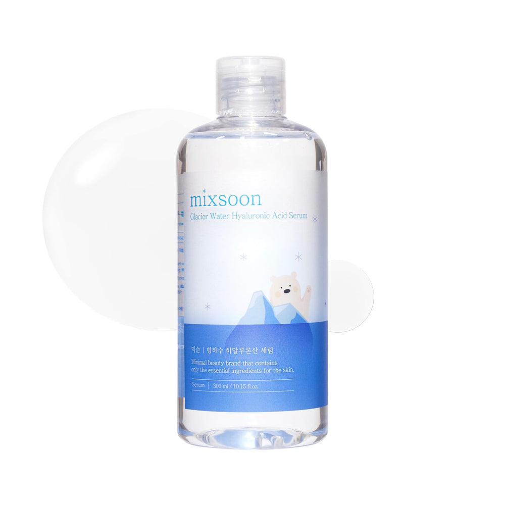 mixsoon botella frontal 300 ml mostrando aspecto y tamaño, hidratación duradera