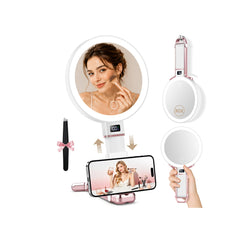 MIYADIVA vista frontal del espejo portátil, luz equilibrada para maquillaje