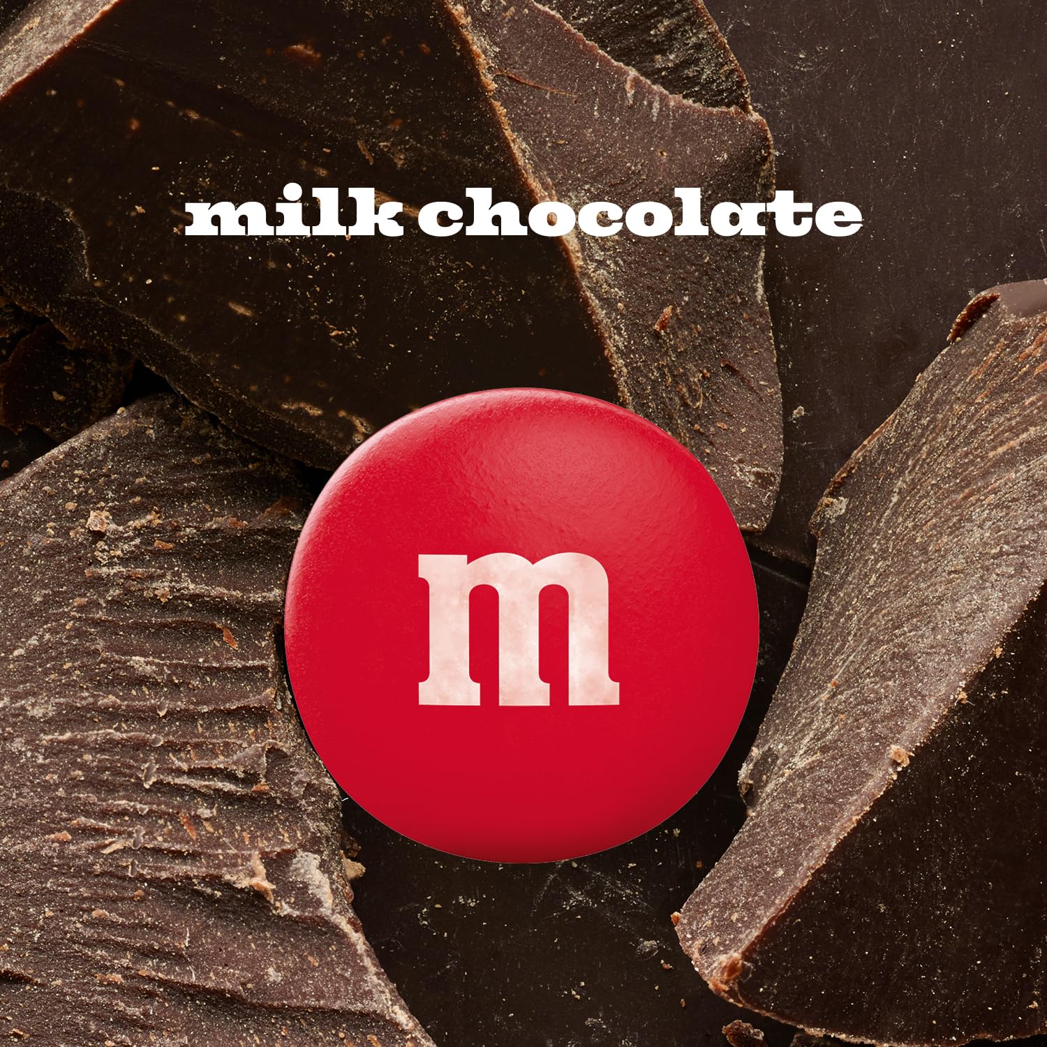 M&M'S detalle de textura del caramelo para ver la capa crujiente