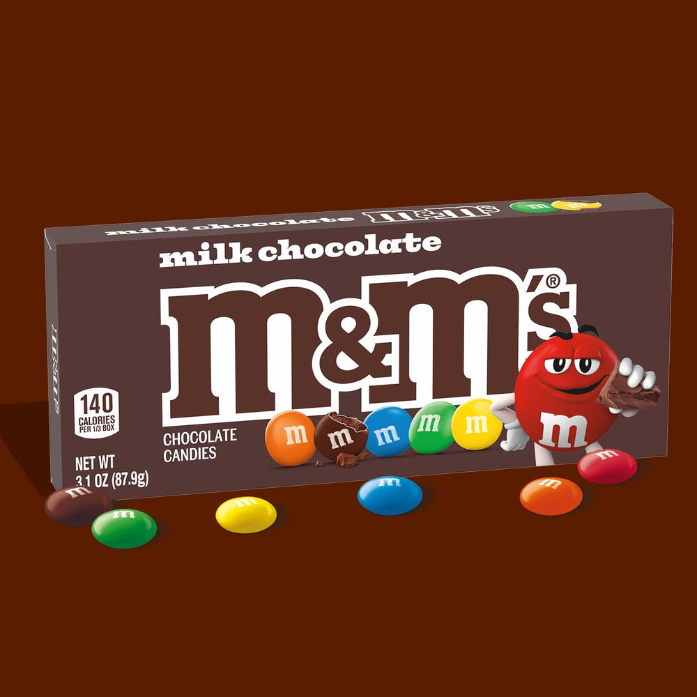 M&M'S etiqueta nutricional y cierre re-cerrable para conservar