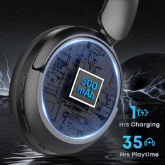 MMWOWARTS auriculares plegados dentro de bolsa, portabilidad para viajes