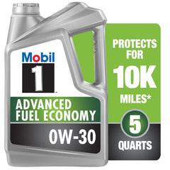 Mobil 1 envase frontal 5 quart mostrando identificación clara y ahorro