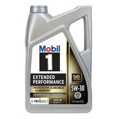 Mobil 1 etiqueta Extended Performance detalle con beneficios de limpieza
