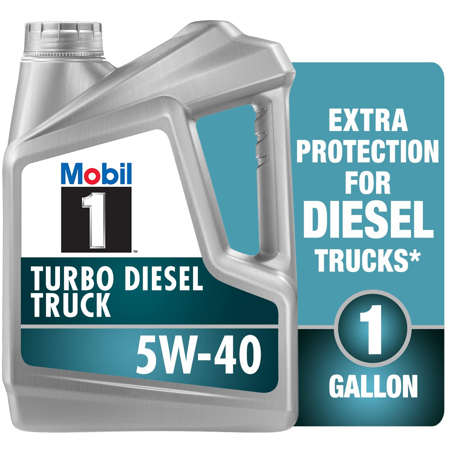 Mobil 1 envase frontal de 1 galón mostrando protección avanzada
