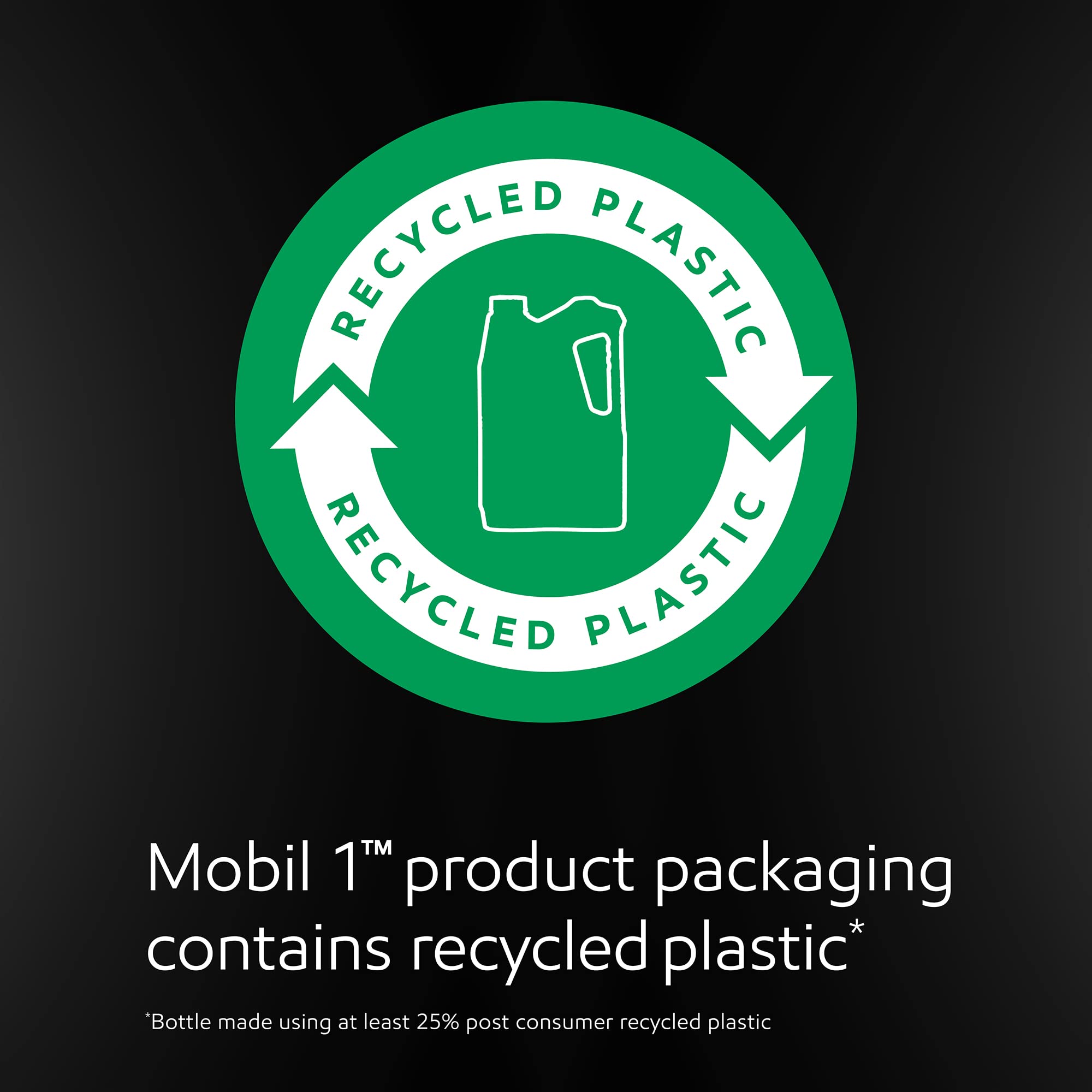 Mobil 1 envase con logo NASCAR, confianza y rendimiento comprobado