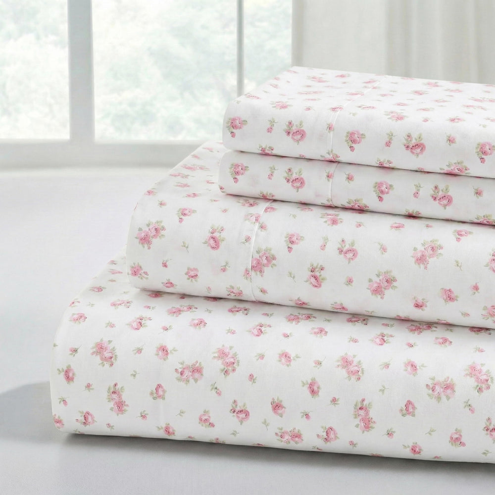 Modern Threads flat sheet front view showing smooth ivory finish and polished look
