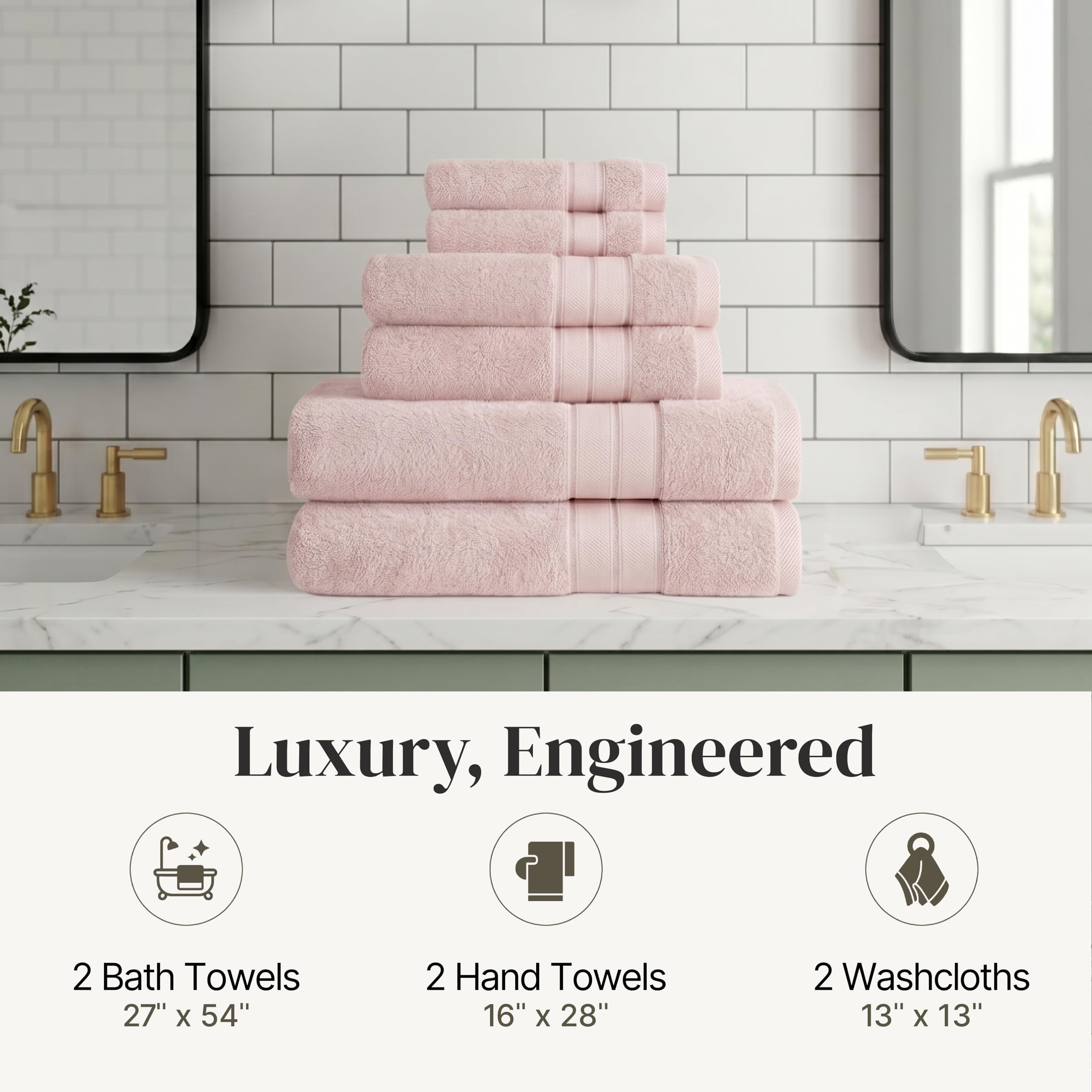 Modern Threads toallas plegadas en ambiente lifestyle transmitiendo lujo accesible
