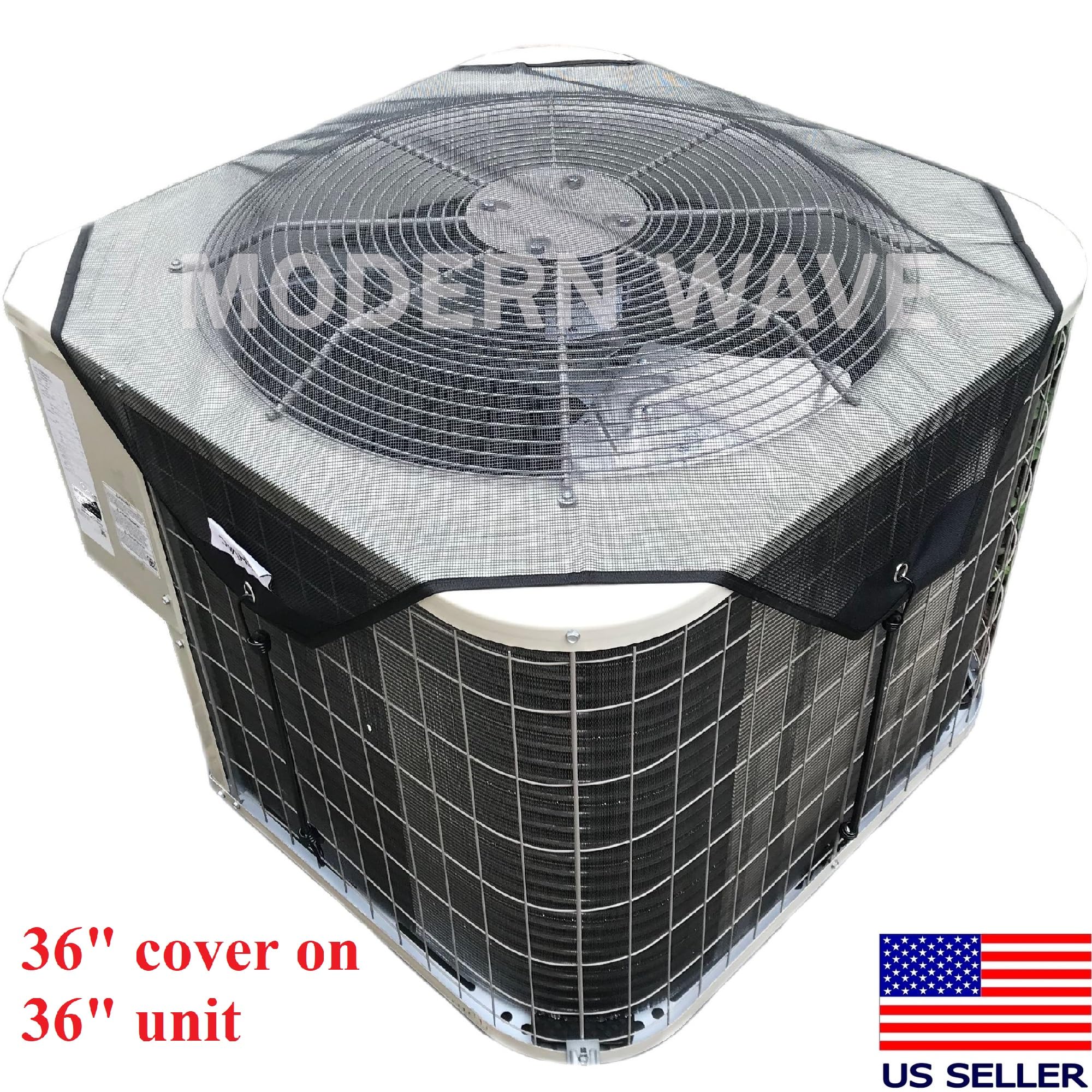 MODERN WAVE cubierta en jardín protegiendo el aire acondicionado en exteriores