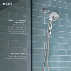 Moen primer plano del acabado Spot Resist que reduce marcas
