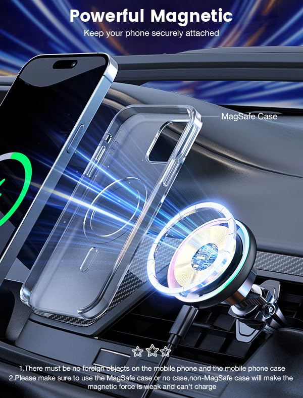MOKPR junto a un iPhone para comparar tamaño y ajuste MagSafe