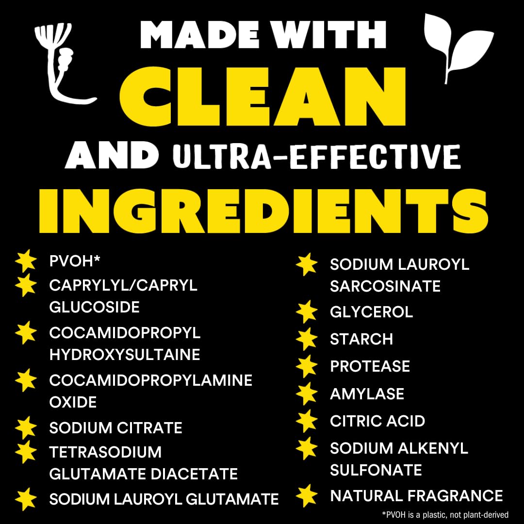 Molly's Suds hoja junto a mano para comparar tamaño y portabilidad
