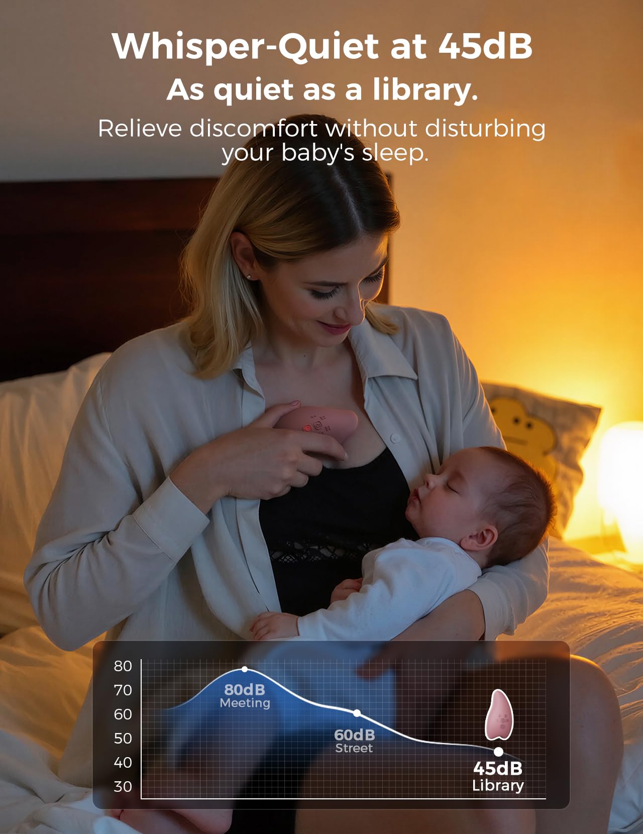 Comparación de tamaño Momcozy A1Pro para mostrar portabilidad y fácil transporte