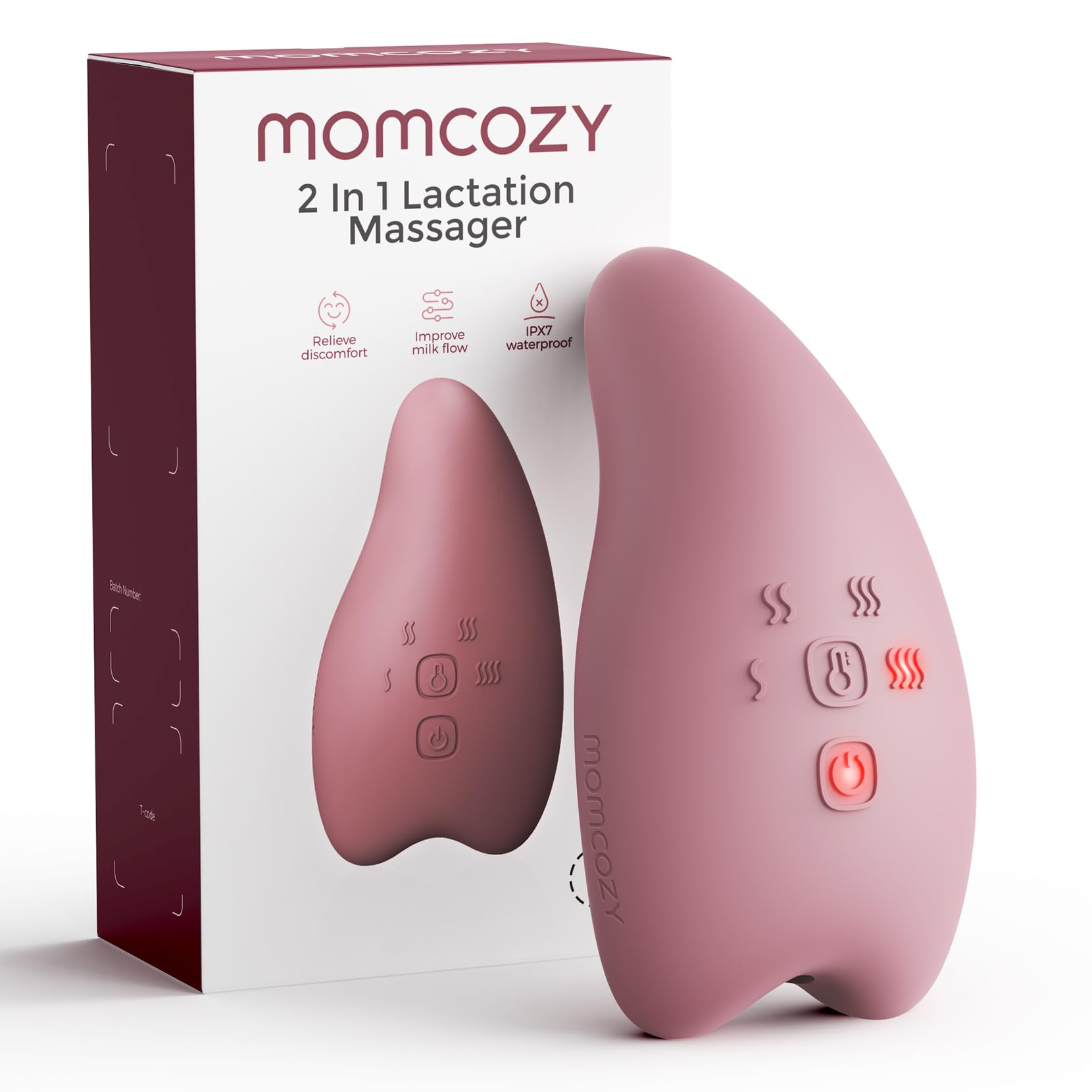 Momcozy A1Pro vista frontal mostrando diseño y beneficio de comodidad