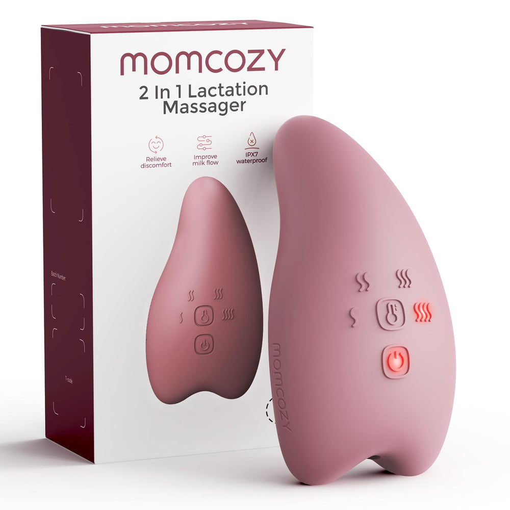 Momcozy A1Pro vista frontal mostrando diseño y beneficio de comodidad