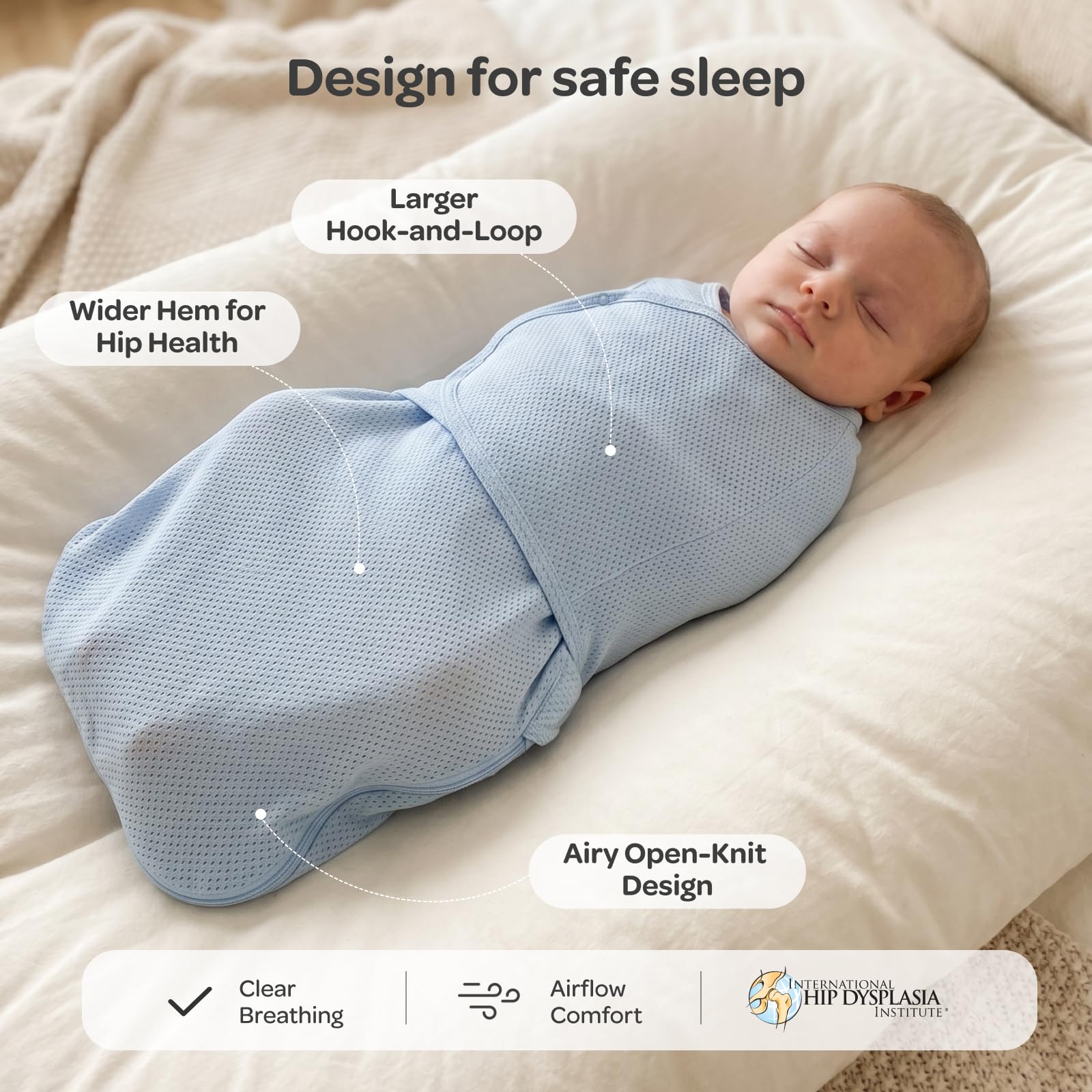 Momcozy fondo ancho que permite movimiento natural de las caderas