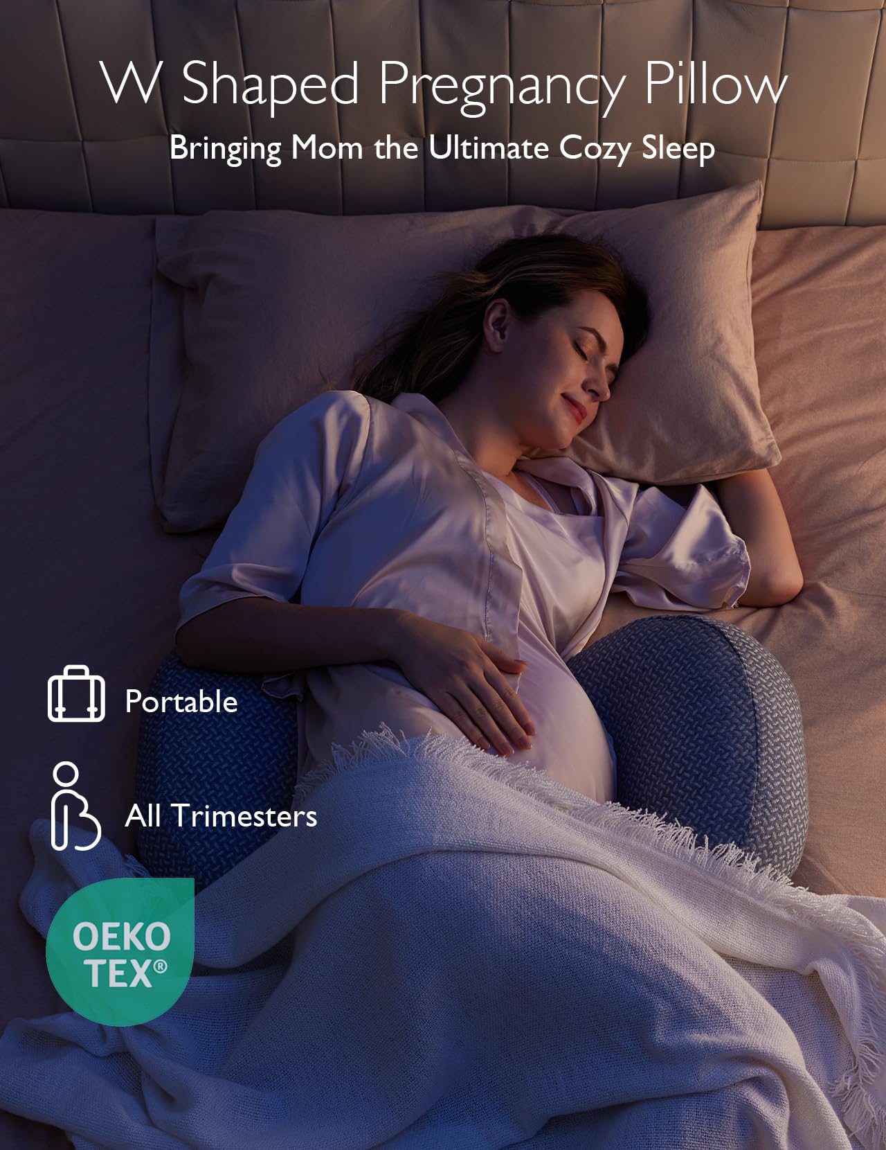 Momcozy detalle del relleno 7D que mantiene soporte y suavidad