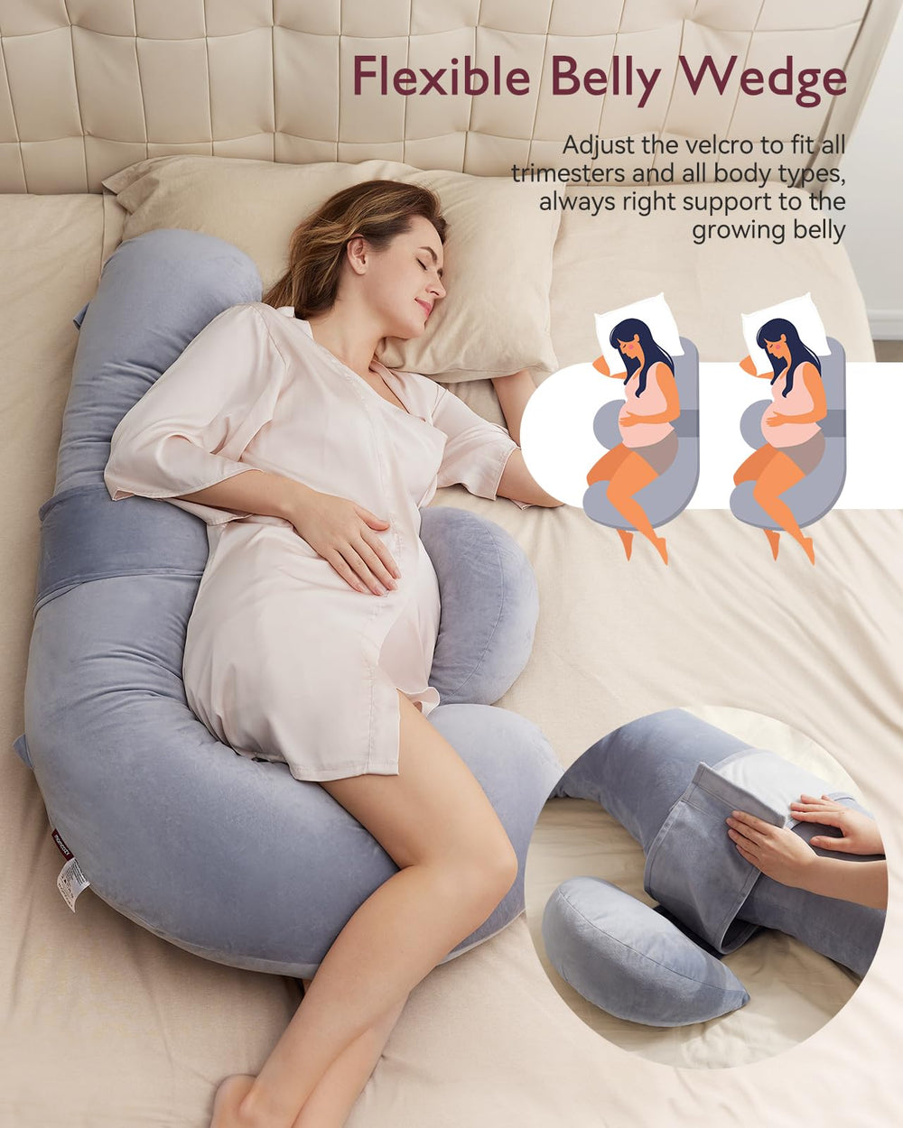 Momcozy soporte para piernas y rodillas que reduce tensión y mejora posición