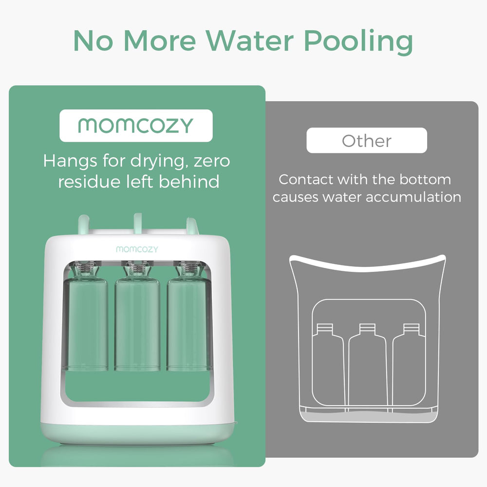 Momcozy base ancha y anti-vuelco que aporta estabilidad durante el llenado