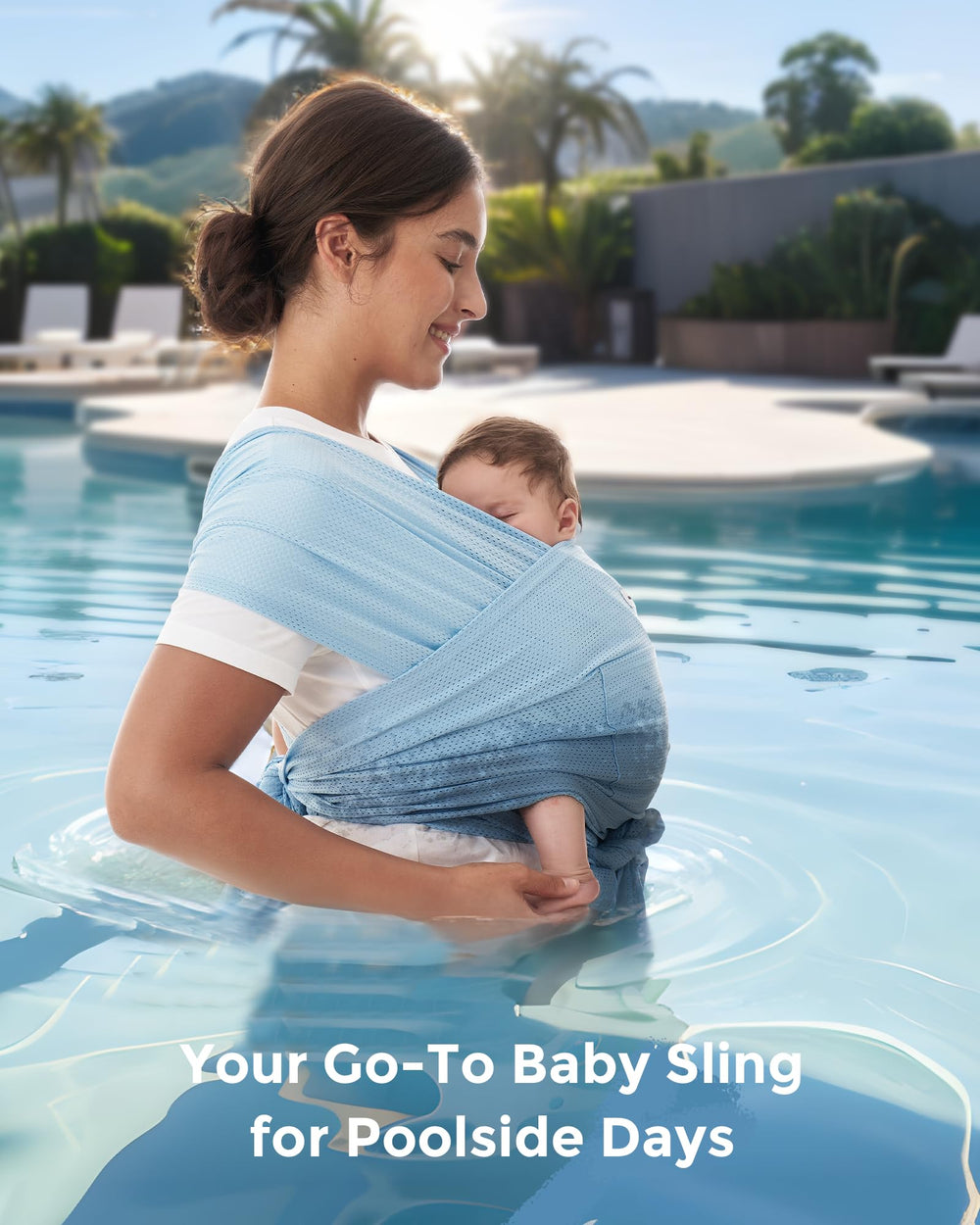 Momcozy bebé en posición M para soporte ergonómico y confort