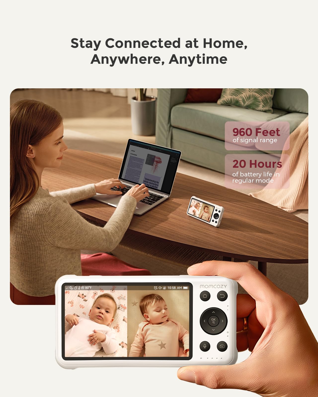 Momcozy etiqueta FCC visible garantizando certificación y seguridad