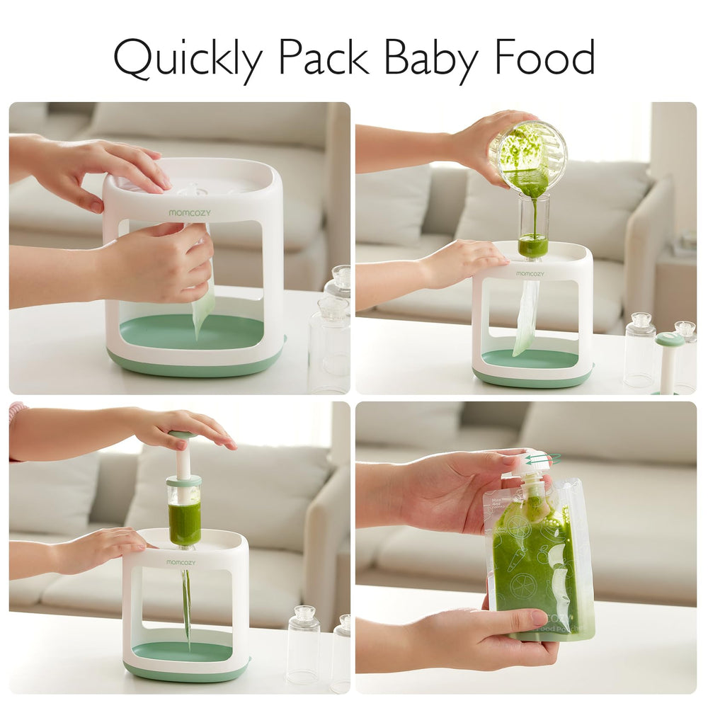 Momcozy cinco bolsitas reutilizables incluidas, seguras y aptas para congelador