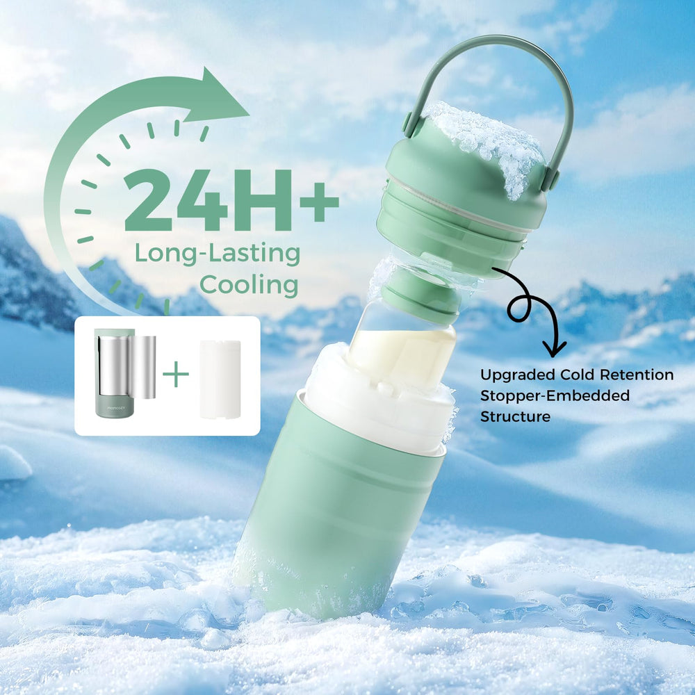 Momcozy botella de 12oz cerrada y lista para almacenar leche