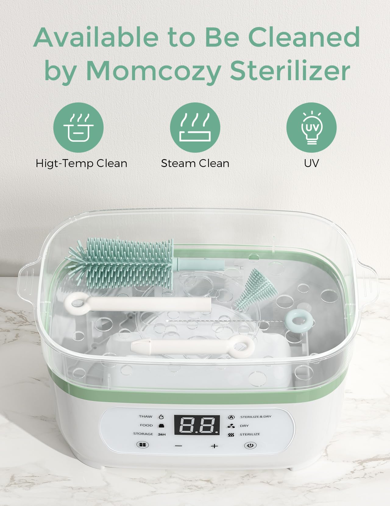 Momcozy caja portátil impermeable para transportar accesorios limpios