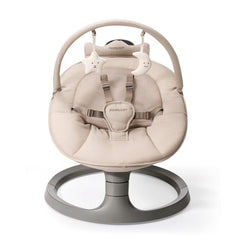 Momcozy columpio frontal khaki mostrando estabilidad y diseño versátil