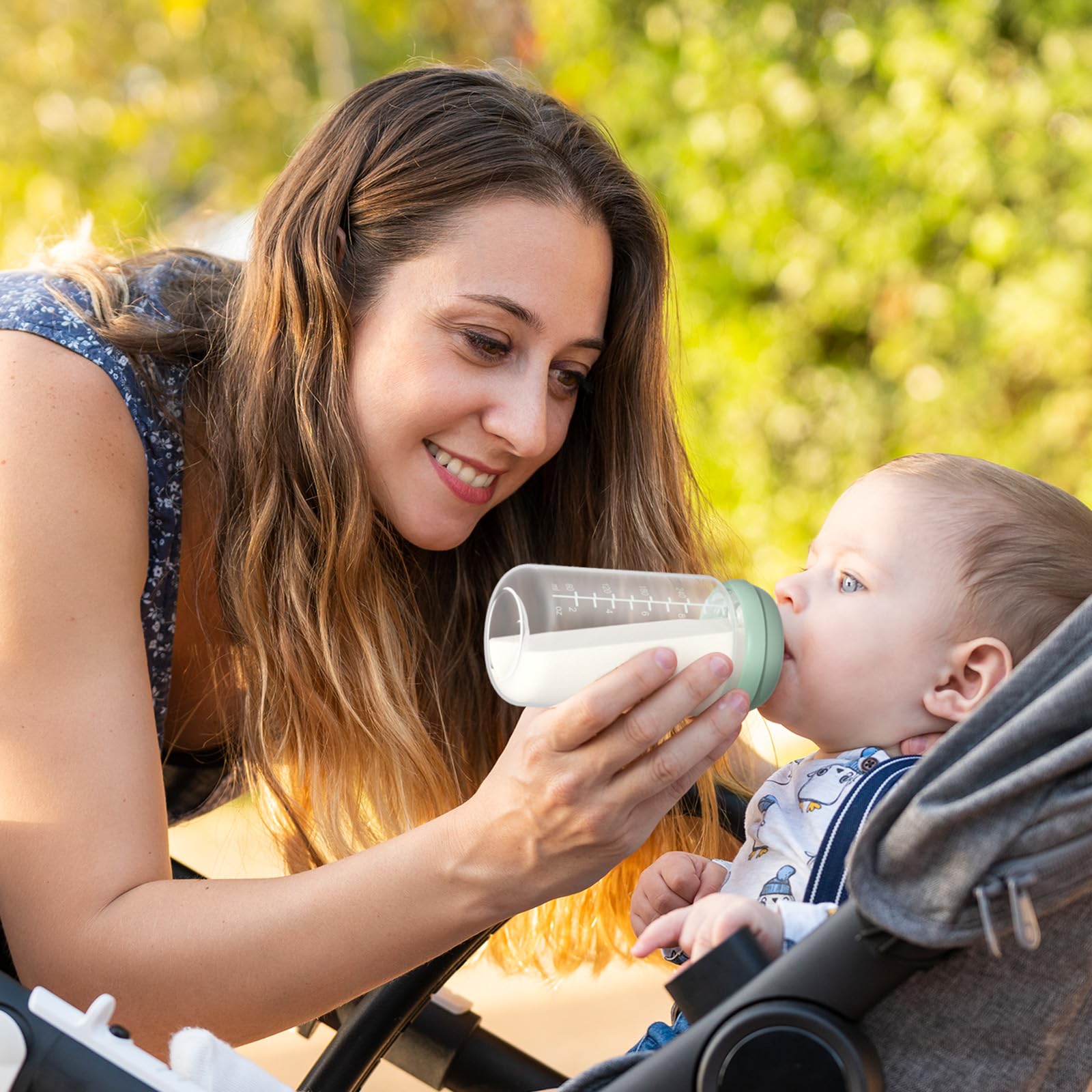 Momcozy contenedor conectado a tetina para alimentación sin trasvases
