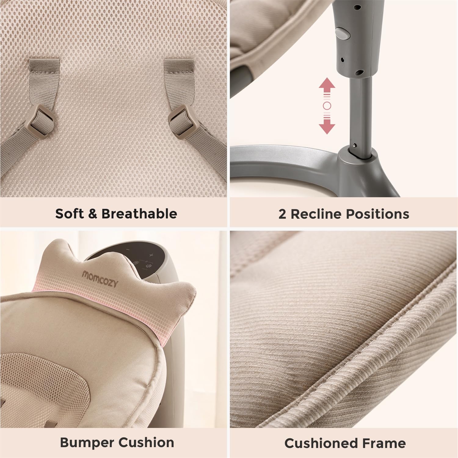 Momcozy convertido en asiento estacionario que soporta mayor peso