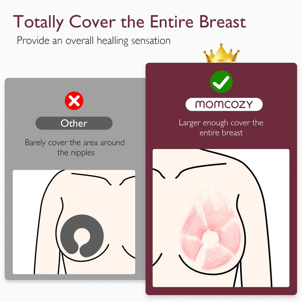Momcozy primer plano del gel flexible que garantiza adaptabilidad y confort