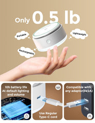 Momcozy dispositivo en mano mostrando escala compacta y portátil