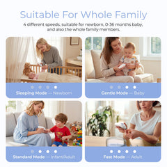 Momcozy herramienta en uso con bebé, corte silencioso y control seguro